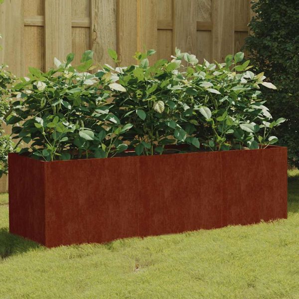 Градинска повдигната леха 120x40x40 см кортенова стомана