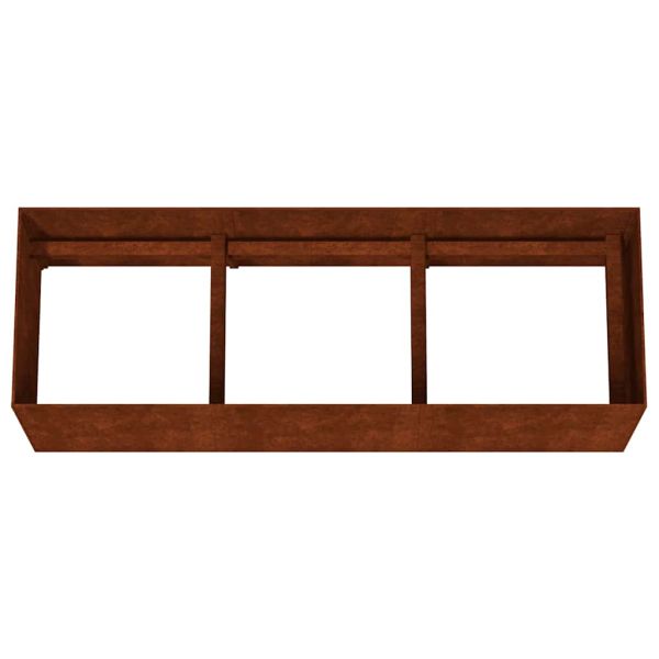 Градинска повдигната леха 120x40x40 см кортенова стомана