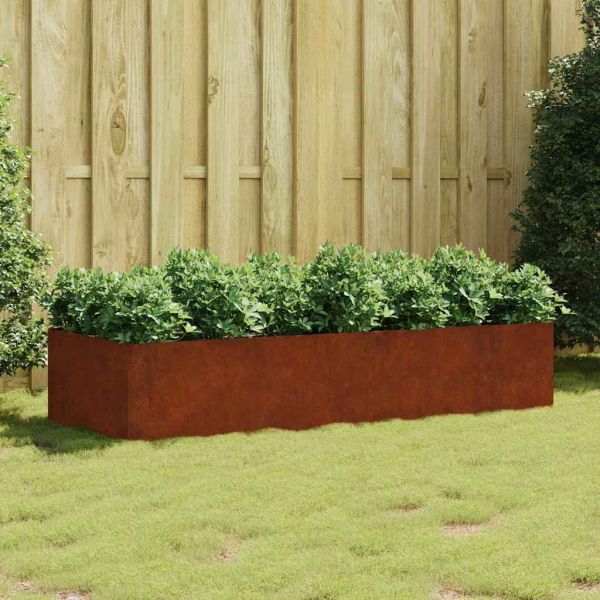 Градинска повдигната леха 200x80x40 см кортенова стомана