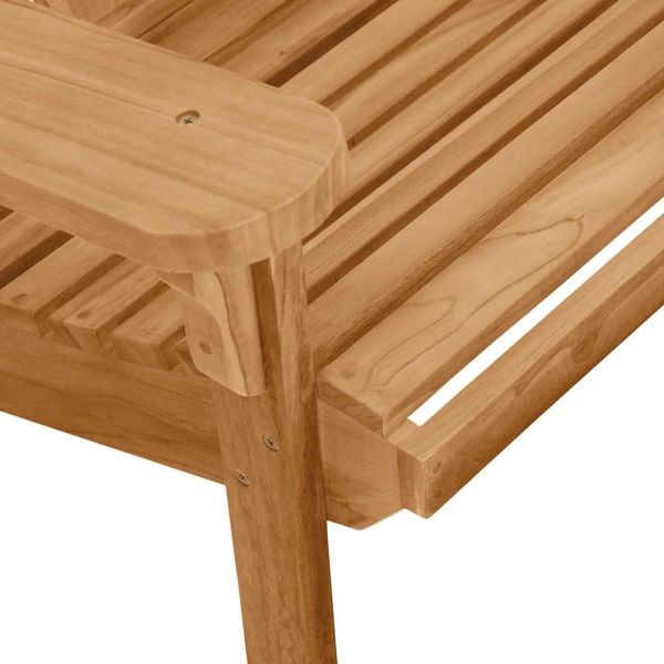 Люлеещ се стол Adirondack 2 бр. Кафяво Масивна тикова дървесина