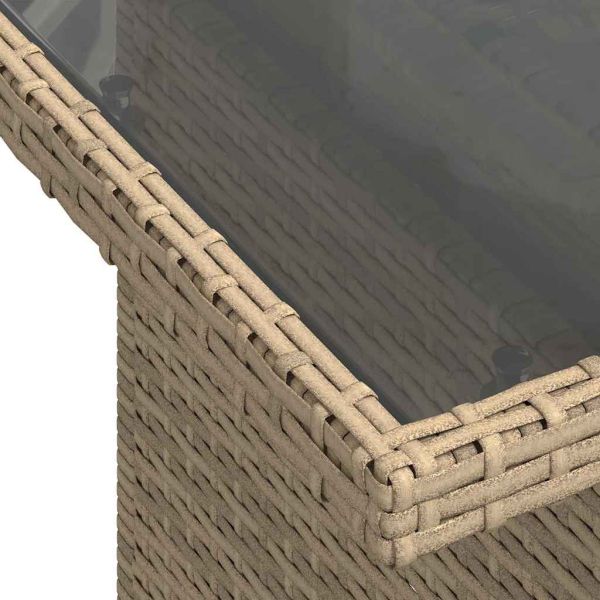 Градински Софа Комплект 6 бр. Бежово полиратан