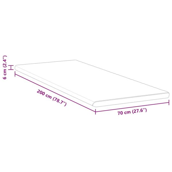 Топер за матрак Бяло и зелено 70 x 200 cm Жакардова тъкан
