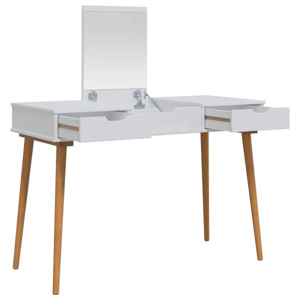 vidaxl Тоалетка FAUSKE Бяло 112 x 50 x 78 см