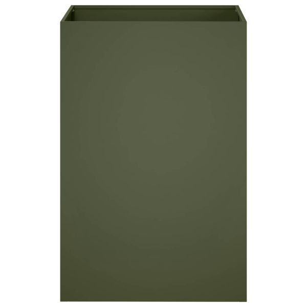 Градинска саксия Маслиненозелено 40 x 40 x 75 cm