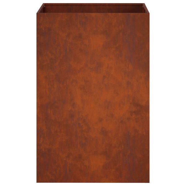Градинска саксия 2 бр. Ръждясало 40 x 40 x 75 cm
