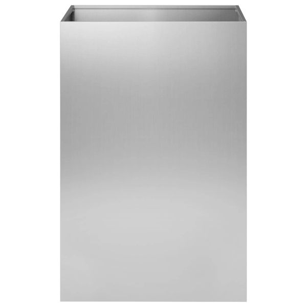 Градинска саксия Сребристо 50 x 50 x 75 cm Поцинкована стомана