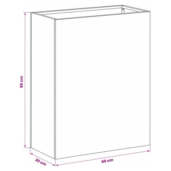 Градинска саксия Ръждясало 40 x 20 x 50 см Кортенова стомана