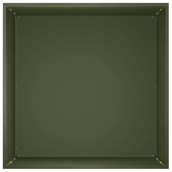 Градинска саксия 2 бр. Маслиненозелено 40 x 40 x 75 cm