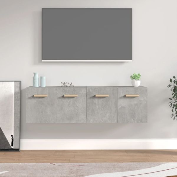 Стенни шкафове 2 бр бетонно сиви 60x36,5x35 см инженерно дърво