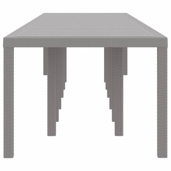 Градинска маса Светлосиво 400 x 100 x 73 см полиратан