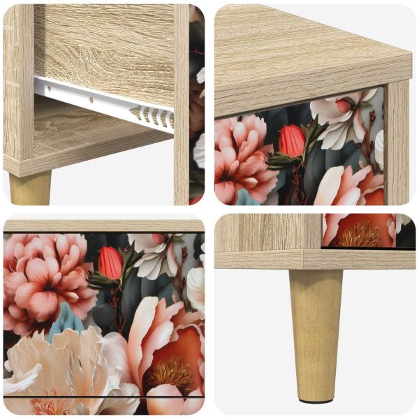 Плика BORNE Светло пионова шарка 66 x 36,5 x 75 см Сонома