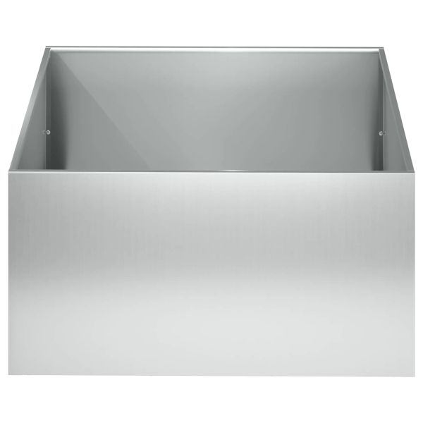 Градинска саксия Сребристо 60 x 60 x 30 cm Поцинкована стомана