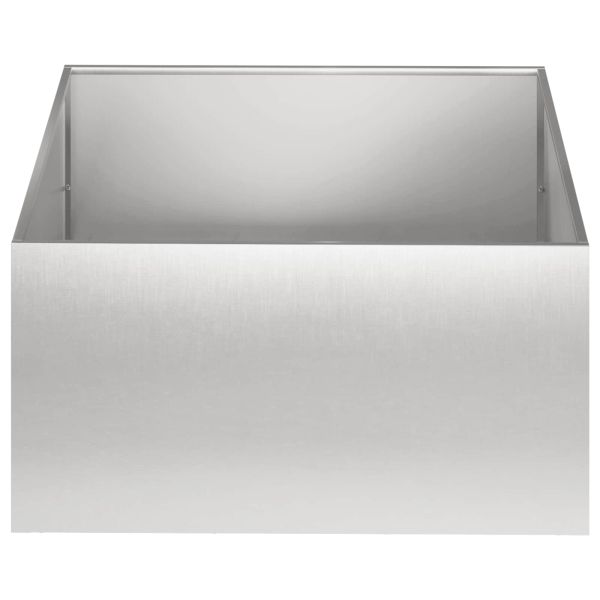 Градинска саксия Сребристо 60 x 60 x 30 cm Неръждаема стомана