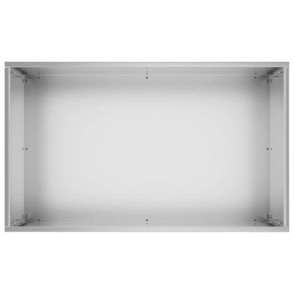 Градинска саксия 2 бр. Сребристо 50 x 30 x 75 см