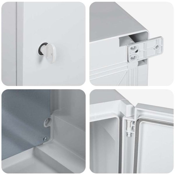 Контролен шкаф Сив 37 x 16,5 x 40 см ABS пластмаса