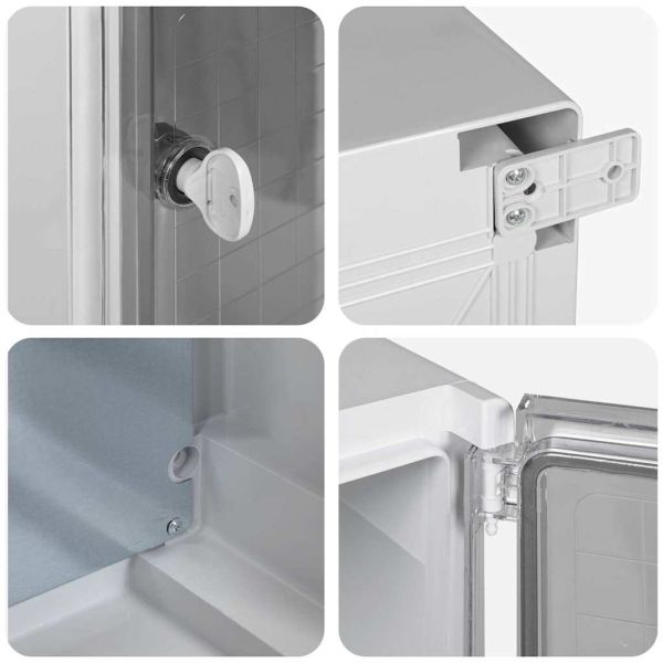 Контролен шкаф Сив 37 x 19,5 x 40 см ABS пластмаса