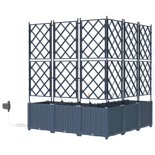 Градинска саксия Сиво 40 x 40 x 125,5 см ПП