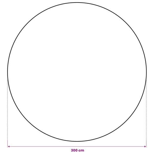 Маса от юта Натурално Ø 300 cm 100% Юта Тоса