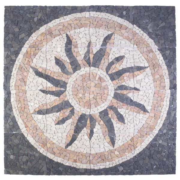 Плочки Мозаика Слънчев Мотив Многоцветен 120 x 120 cm Мрамор