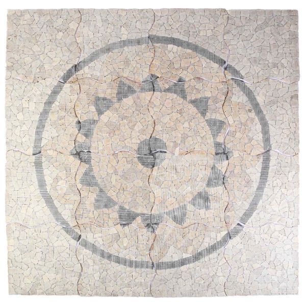 Мозайка с шарка на слънчоглед Многоцветен 120 x 120 cm Мрамор