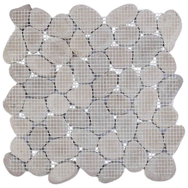 Плочки от камъчета Таупе 30 x 30 cm Речни камъчета