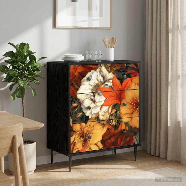 Плика GENNEP Лили печат 66 x 36,5 x 76 см Инженерна дървесина