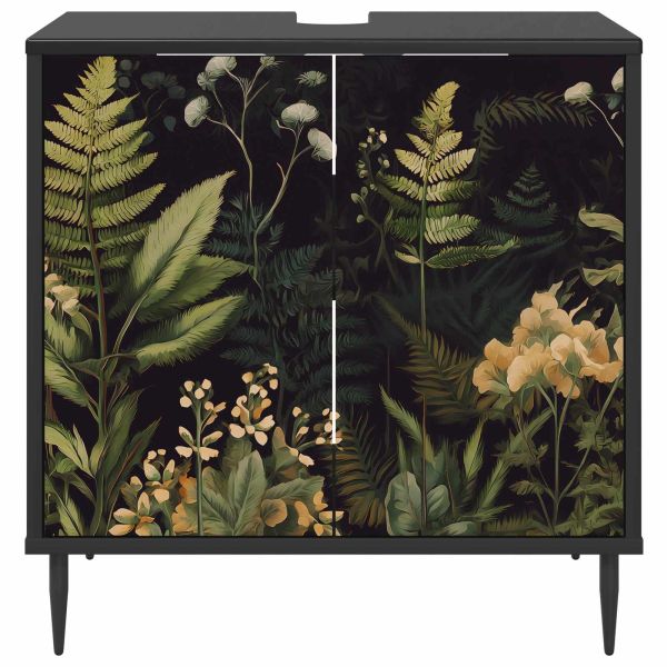 Шкаф за баня RHENEN Черен дъб 60 x 40 x 61 см