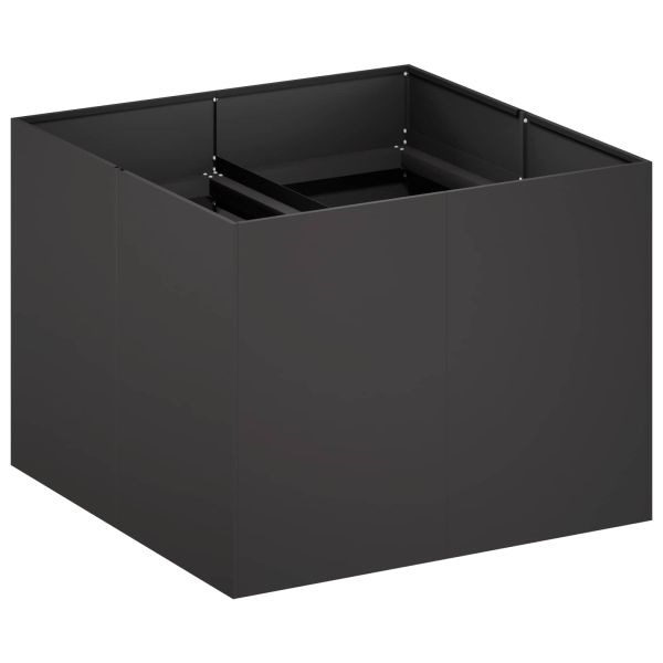 Градинска саксия Черно 80 x 80 x 60 см