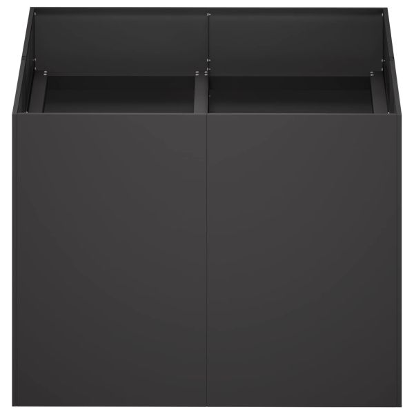 Градинска саксия Черно 80 x 80 x 60 см
