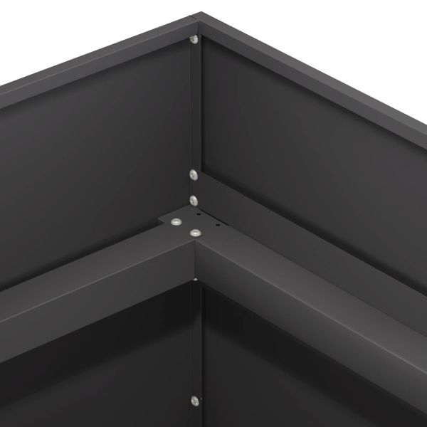 Градинска саксия Черно 80 x 80 x 60 см