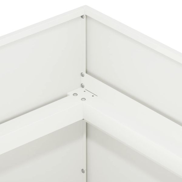 Градинска саксия Бяло 80 x 80 x 60 см Студено валцована стомана