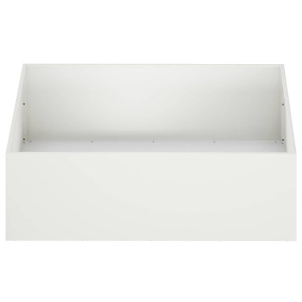 Градинска саксия Бяло 80 x 80 x 30 cm Студено валцована стомана