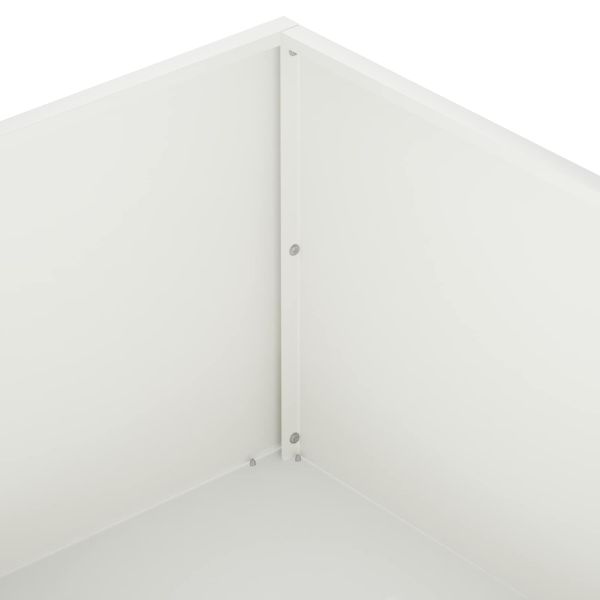 Градинска саксия Бяло 80 x 80 x 30 cm Студено валцована стомана