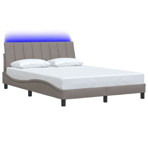 Рамка за легло без матрак Hanko, таупе, 120x200 см, плат