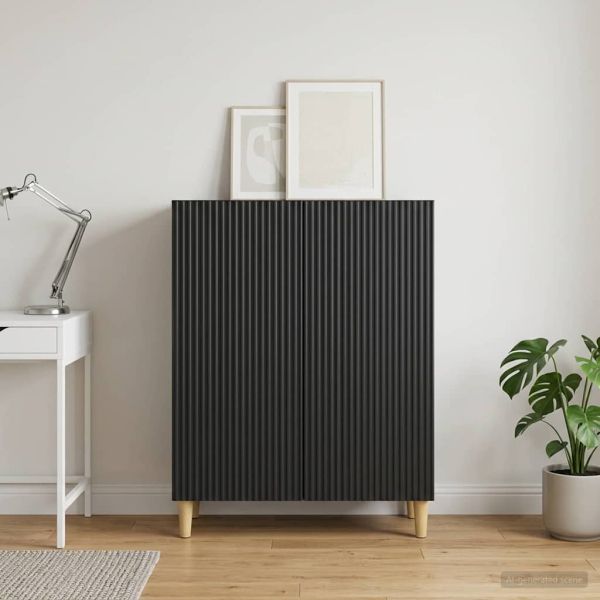 Служебен шкаф Черно 66 x 34,5 x 90 см Инженерна дървесина