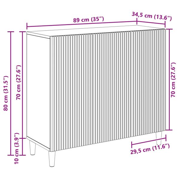 Служебен шкаф Бял гланц 89 x 34,5 x 80 см Инженерна дървесина