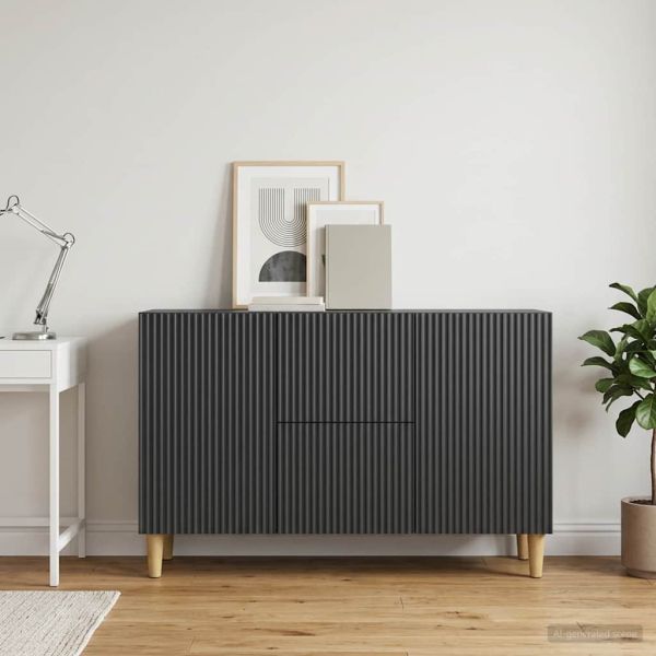 Служебен шкаф Черно 89 x 34,5 x 60 см Инженерна дървесина