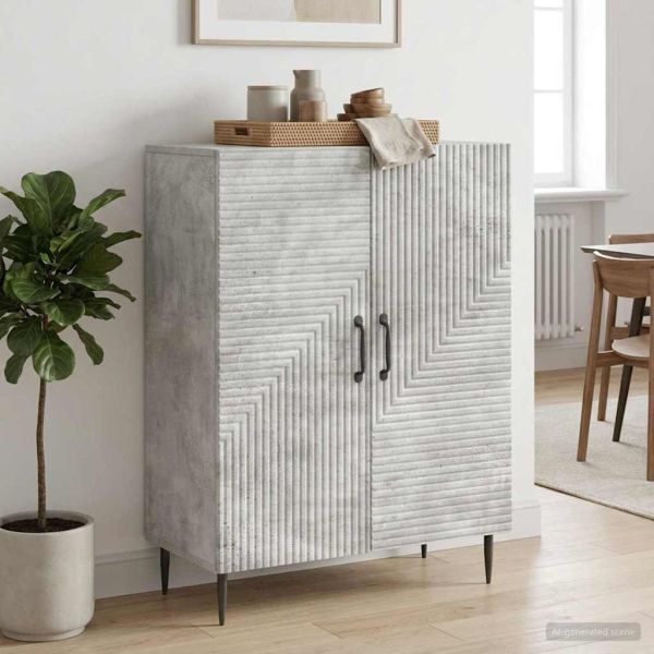 Служебен шкаф Бетонно сиво 66 x 34,5 x 89,5 см