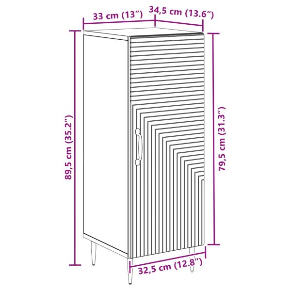 Служебен шкаф Дъб артизан 33 x 34,5 x 89,5 см
