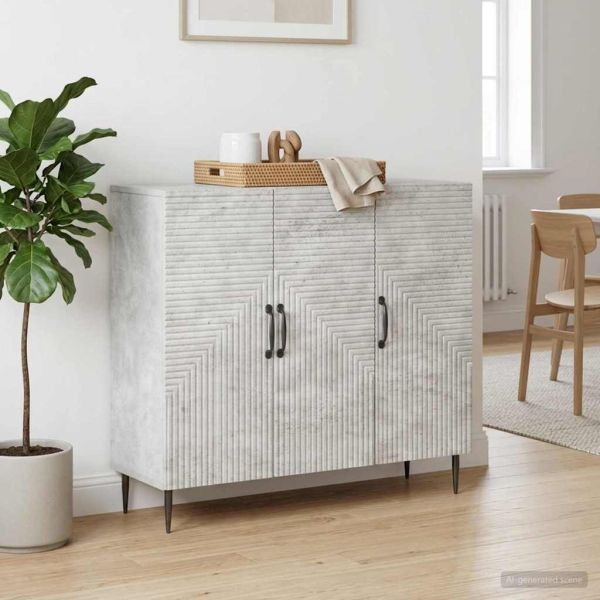 Служебен шкаф Бетонно сиво 89 x 34,5 x 80 см