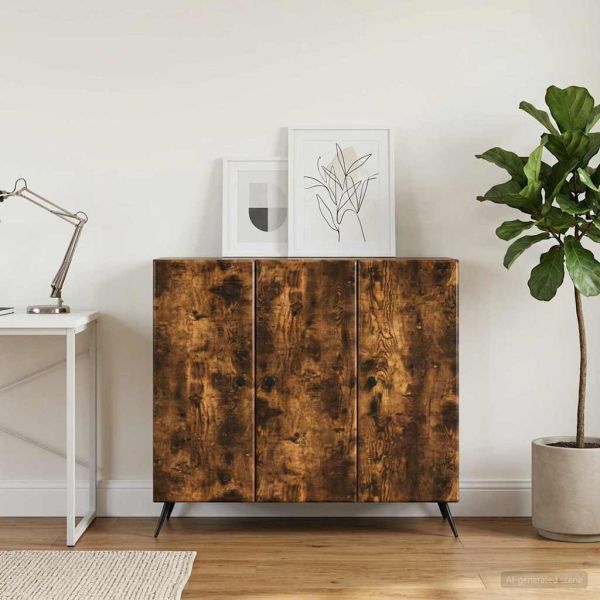 Служебен шкаф Опушен дъб 89 x 34,5 x 80 см Инженерна дървесина