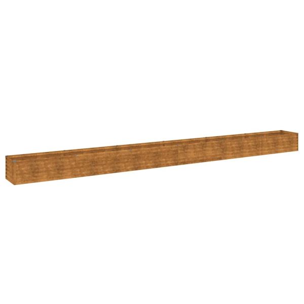 Повдигната градинска леха 580x50x36 см, кортенова стомана