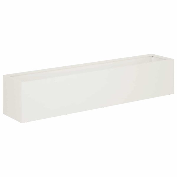 Градинска саксия 2 бр. Бяло 100 x 20 x 20 см