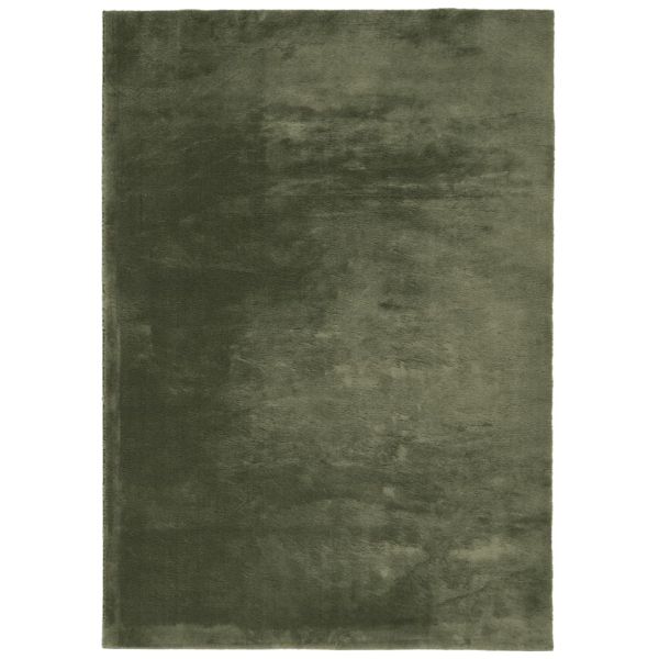Килим HUARTE с къс косъм, мек и миещ се, горско зелен 200x280см