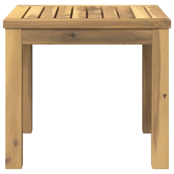 Масичка за кафе Бяло 40 x 40,5 x 36 см Солидно акациево дърво