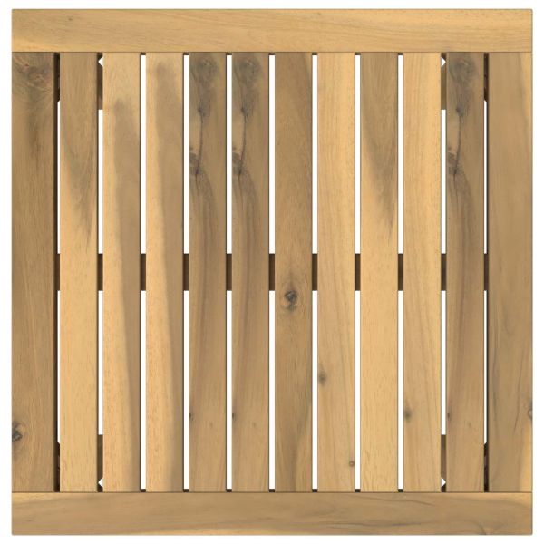 Масичка за кафе Бяло 50 x 48,5 x 36 см Солидно акациево дърво