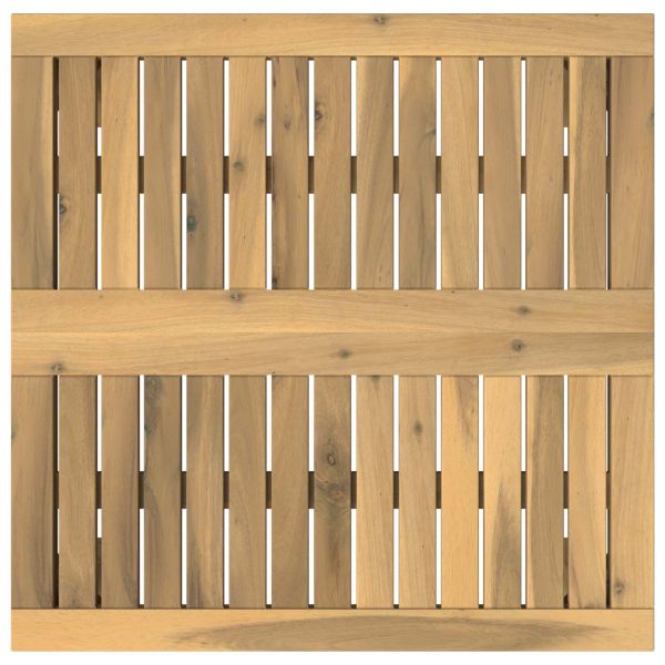 Масичка за кафе Бяло 60 x 60,5 x 36 см Солидно акациево дърво