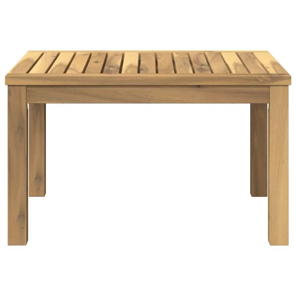 Масичка за кафе Бяло 50 x 60,5 x 36 см Солидно акациево дърво