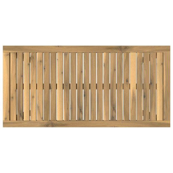 Масичка за кафе Бяло 50 x 100,5 x 45 см Солидно акациево дърво