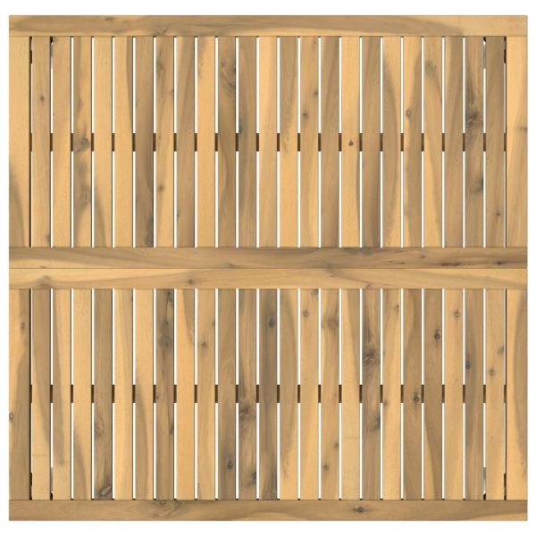 Масичка за кафе Бяло 100 x 100,5 x 45 см Солидно акациево дърво